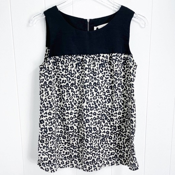 LOFT Tops - LOFT Satin Snow Leopard Print Tank